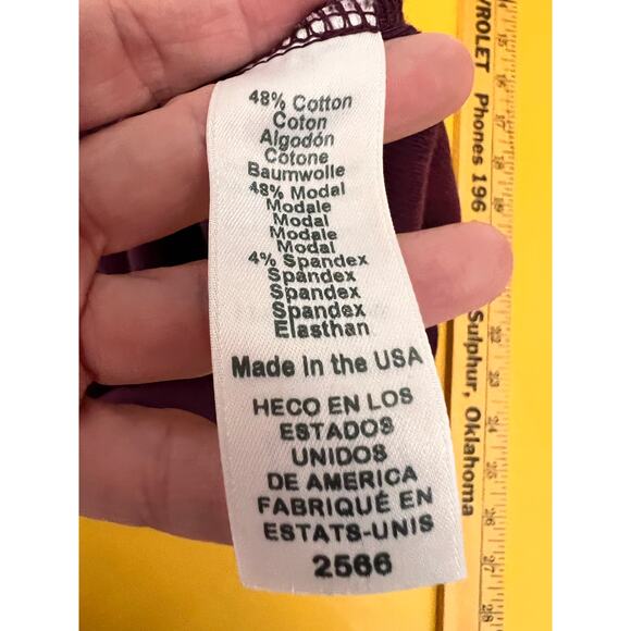 Michael Stars Halley Ribbed Tank Top with Ruching Ruby Women's Size Medium NWOT - Picture 6 of 8